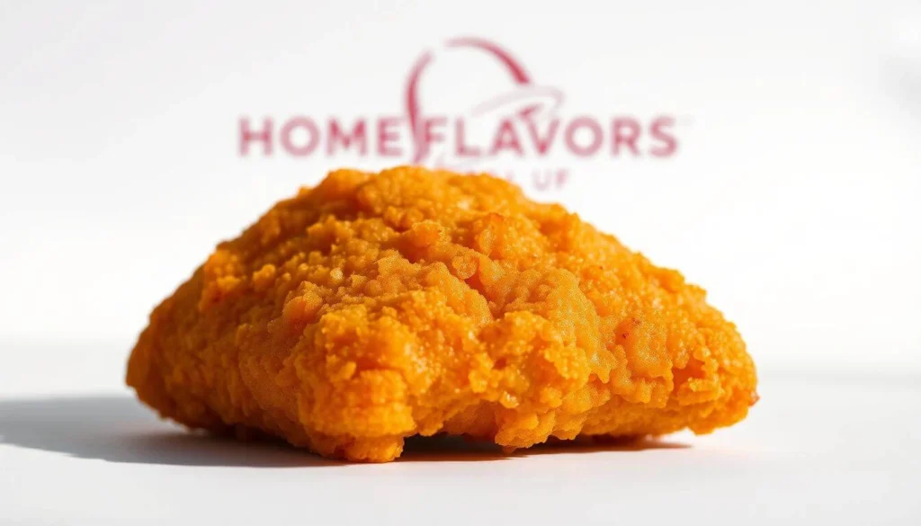 Taco Bell Nugget Dipped in Spicy Sauce