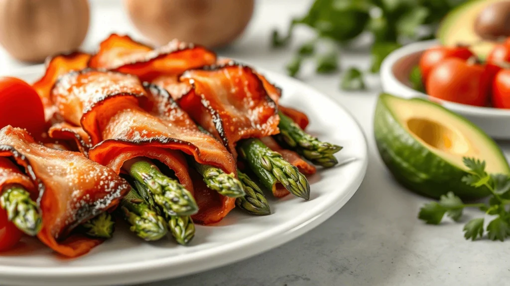 Juicy chicken breasts wrapped in crispy bacon and baked to perfection