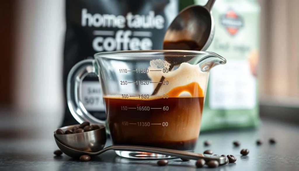 Swirl of Cream Being Poured into Black Americano